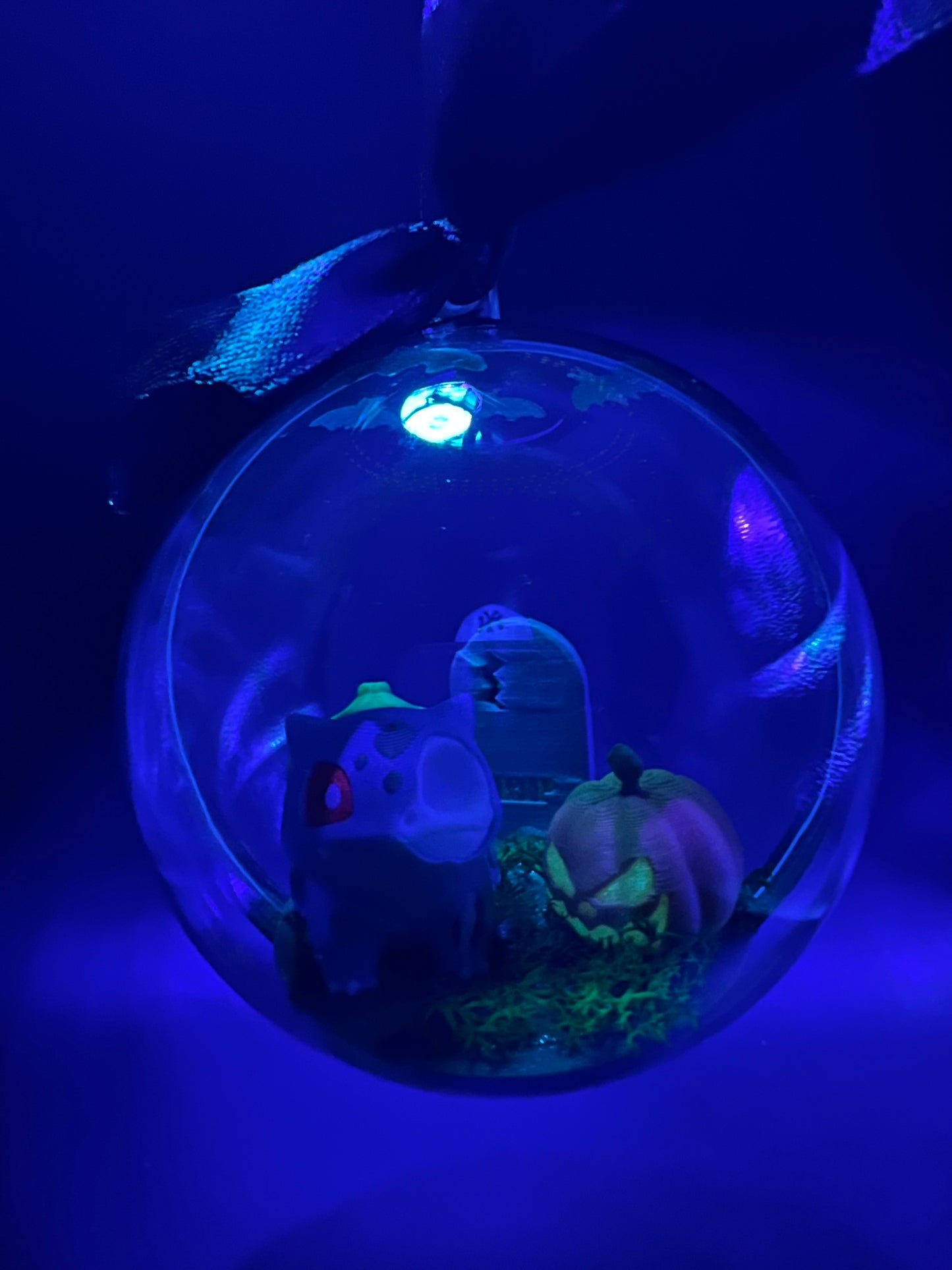 🎃 Pallina Decorativa Halloween - Bulbasaur Skull Edition (Glow in the Dark)