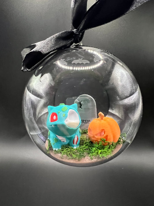 🎃 Pallina Decorativa Halloween - Bulbasaur Skull Edition (Glow in the Dark)