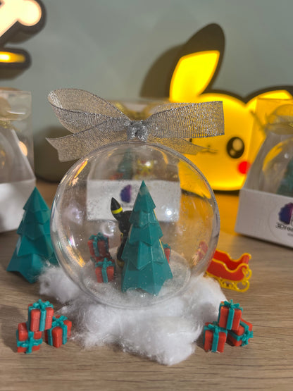 Pallina di Natale Umbreon fiocco argento