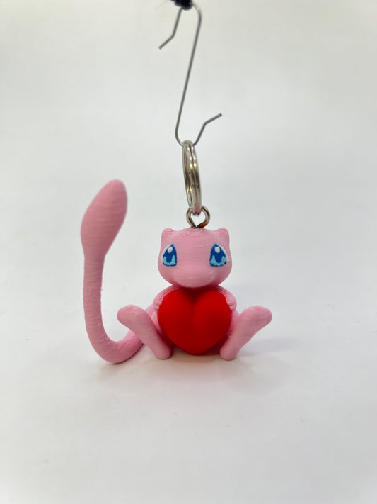 Portachiavi Pokémon Mew con Cuore 💖